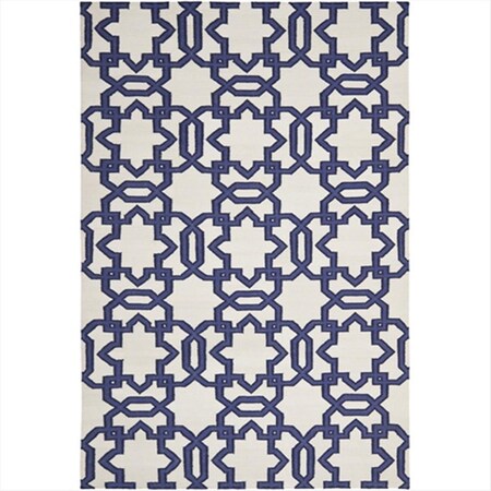 Safavieh 5 x 8 ft. Medium Rectangle- Contemporary Dhurries Ivory And Purple Flatweave Rug DHU751B-5